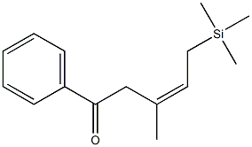 [(Z)-3-Methyl-5-oxo-5-phenyl-2-pentenyl]trimethylsilane Struktur