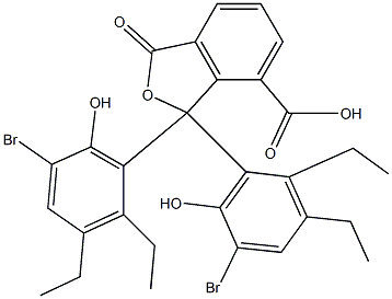 1,1-Bis(5-bromo-2,3-diethyl-6-hydroxyphenyl)-1,3-dihydro-3-oxoisobenzofuran-7-carboxylic acid Struktur