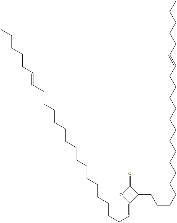 3-(16-Docosenyl)-4-(17-tricosen-1-ylidene)oxetan-2-one Struktur