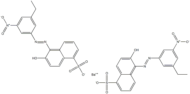 Bis[1-[(3-ethyl-5-nitrophenyl)azo]-2-hydroxy-5-naphthalenesulfonic acid]barium salt Struktur