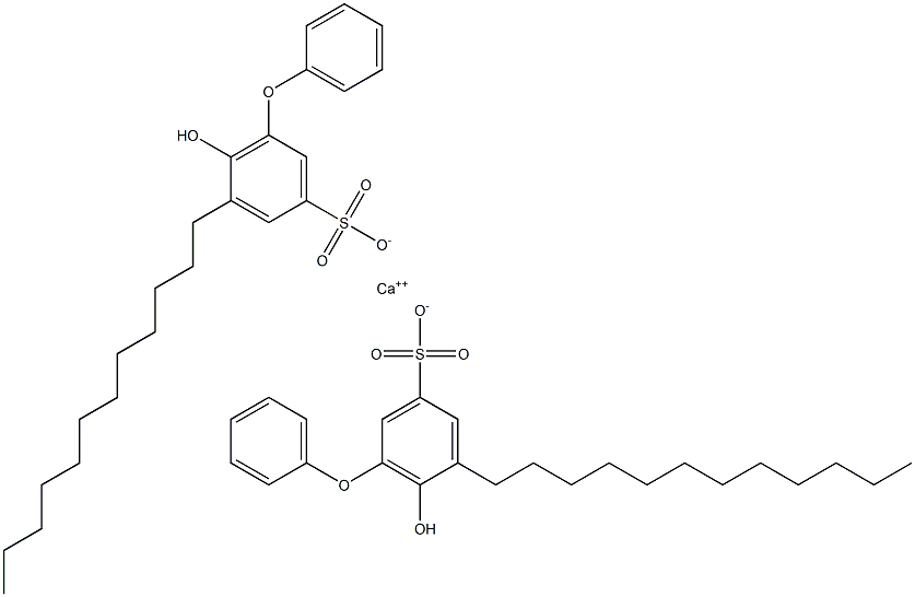 Bis(6-hydroxy-5-dodecyl[oxybisbenzene]-3-sulfonic acid)calcium salt Struktur