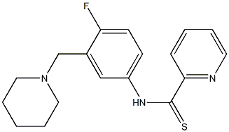 N-[3-(1-Piperidinylmethyl)-4-fluorophenyl]pyridine-2-carbothioamide Struktur