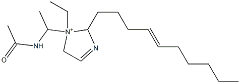 1-[1-(Acetylamino)ethyl]-2-(4-decenyl)-1-ethyl-3-imidazoline-1-ium Struktur