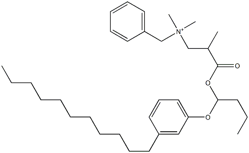 N,N-Dimethyl-N-benzyl-N-[2-[[1-(3-undecylphenyloxy)butyl]oxycarbonyl]propyl]aminium Struktur