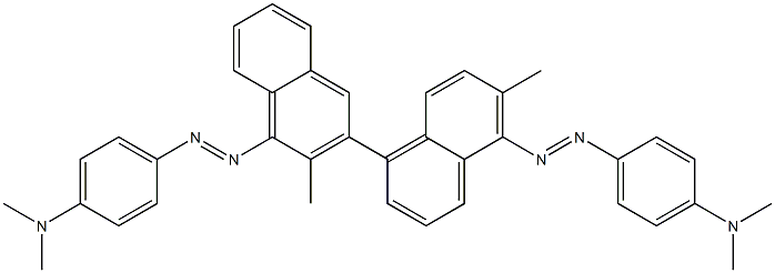 4,4'-Bis(4-dimethylaminophenylazo)-3,3'-dimethyl-2,8'-binaphthalene Struktur