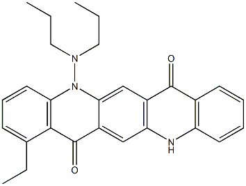 5-(Dipropylamino)-1-ethyl-5,12-dihydroquino[2,3-b]acridine-7,14-dione Struktur