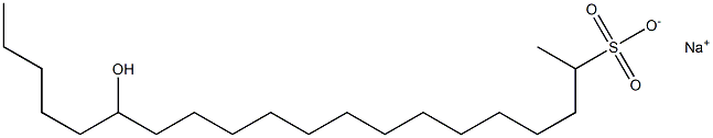 15-Hydroxyicosane-2-sulfonic acid sodium salt Struktur