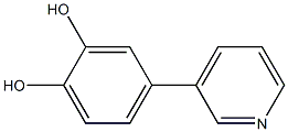 4-(3-Pyridyl)-1,2-benzenediol Struktur