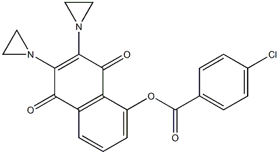 2,3-Bis(1-aziridinyl)-5-(4-chlorobenzoyloxy)-1,4-naphthoquinone Struktur