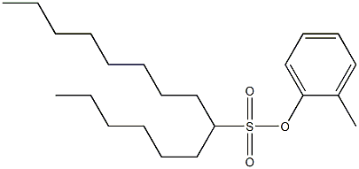 7-Pentadecanesulfonic acid 2-methylphenyl ester Struktur