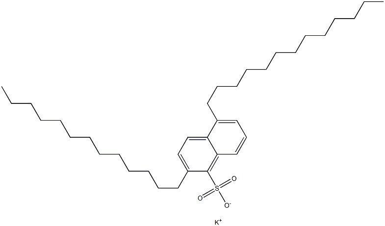 2,5-Ditridecyl-1-naphthalenesulfonic acid potassium salt Struktur