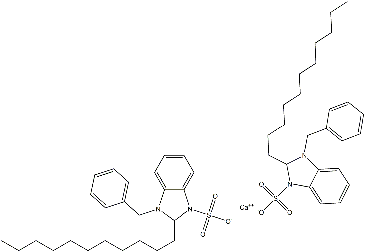 Bis(1-benzyl-2,3-dihydro-2-undecyl-1H-benzimidazole-3-sulfonic acid)calcium salt Struktur