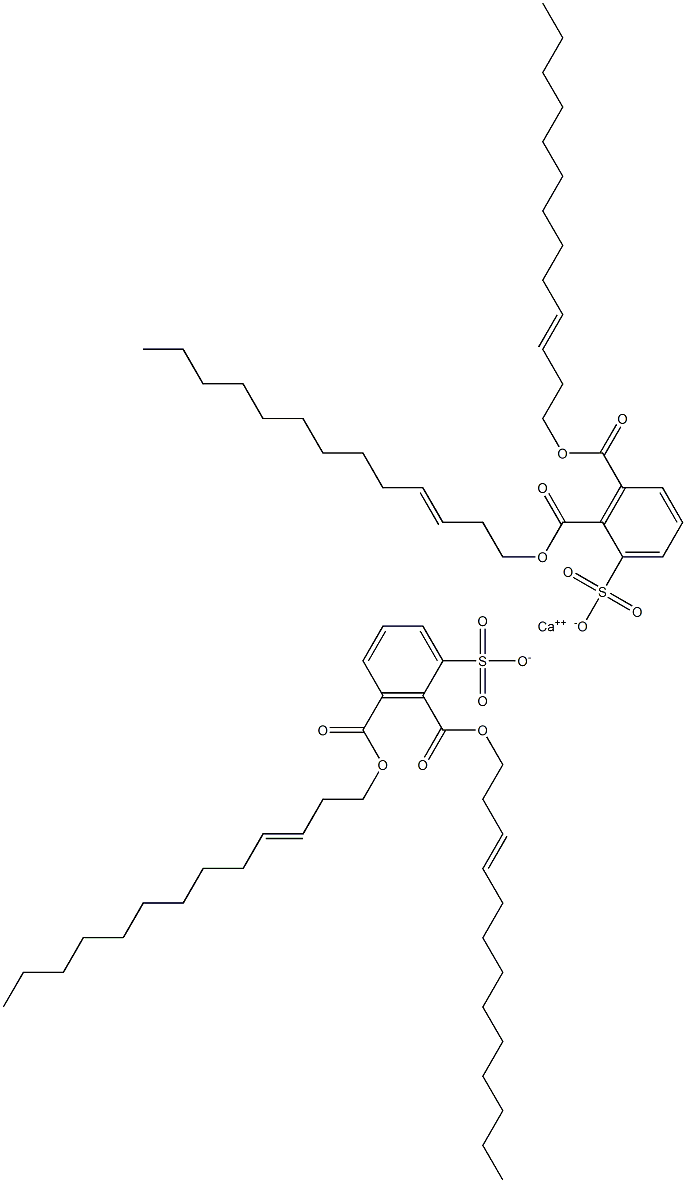 Bis[2,3-di(3-tridecenyloxycarbonyl)benzenesulfonic acid]calcium salt Struktur