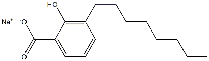 3-Octyl-2-hydroxybenzoic acid sodium salt Struktur