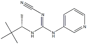 N''-Cyano-N-(3-pyridyl)-N'-[(S)-1,2,2-trimethylpropyl]guanidine Struktur