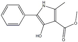 4-Hydroxy-2-methyl-5-phenyl-1H-pyrrole-3-carboxylic acid methyl ester Struktur