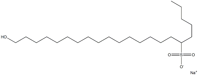 22-Hydroxydocosane-6-sulfonic acid sodium salt Struktur