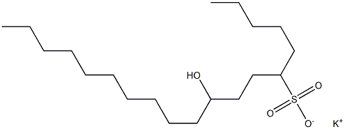 9-Hydroxynonadecane-6-sulfonic acid potassium salt Struktur