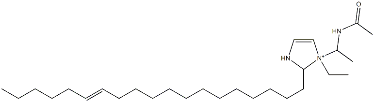 1-[1-(Acetylamino)ethyl]-1-ethyl-2-(13-nonadecenyl)-4-imidazoline-1-ium Struktur