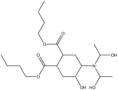 5-Hydroxy-4-[bis(1-hydroxyethyl)amino]-1,2-cyclohexanedicarboxylic acid dibutyl ester Struktur