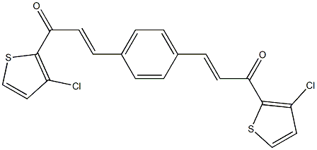 3,3'-(1,4-Phenylene)bis[1-(3-chloro-2-thienyl)-1-oxo-2-propene] Struktur