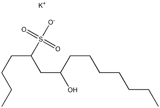 7-Hydroxytetradecane-5-sulfonic acid potassium salt Struktur