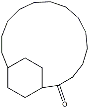 Bicyclo[13.2.2]nonadecan-2-one Struktur