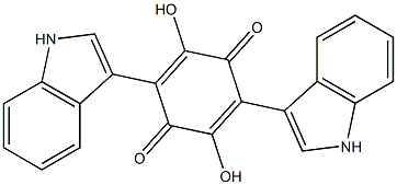 2,5-Bis(1H-indol-3-yl)-3,6-dihydroxy-1,4-benzoquinone Struktur