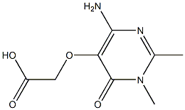 [(6-Amino-3,4-dihydro-2,3-dimethyl-4-oxopyrimidin)-5-yloxy]acetic acid Struktur