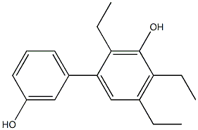 2,4,5-Triethyl-1,1'-biphenyl-3,3'-diol Struktur