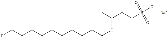 3-(10-Fluorodecyloxy)-1-butanesulfonic acid sodium salt Struktur