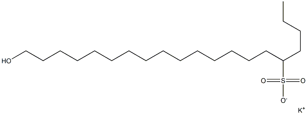 20-Hydroxyicosane-5-sulfonic acid potassium salt Struktur