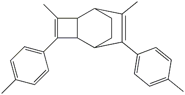 3,8-Bis(4-methylphenyl)-4,7-dimethyltricyclo[4.2.2.02,5]deca-3,7-diene Struktur