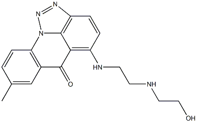 5-[2-(2-Hydroxyethylamino)ethylamino]-8-methyl-6H-[1,2,3]triazolo[4,5,1-de]acridin-6-one Struktur