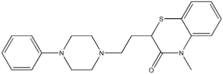 2-[2-[4-(Phenyl)piperazin-1-yl]ethyl]-4-methyl-2H-1,4-benzothiazin-3(4H)-one Struktur