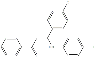 1-(Phenyl)-3-(4-methoxyphenyl)-3-[(4-iodophenyl)amino]propan-1-one Struktur