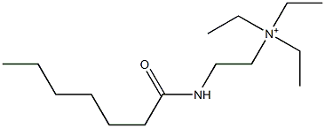 N,N,N-Triethyl-2-(heptanoylamino)ethanaminium Struktur