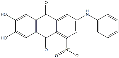 2-Anilino-6,7-dihydroxy-4-nitroanthraquinone Struktur