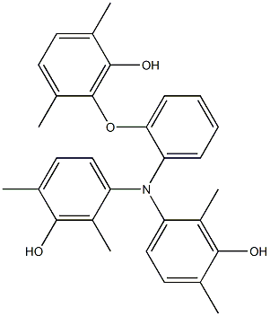 N,N-Bis(3-hydroxy-2,4-dimethylphenyl)-2-(6-hydroxy-2,5-dimethylphenoxy)benzenamine Struktur