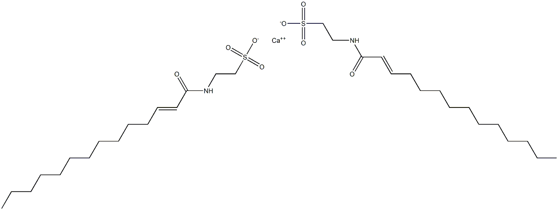 Bis[N-(2-tetradecenoyl)taurine]calcium salt Struktur