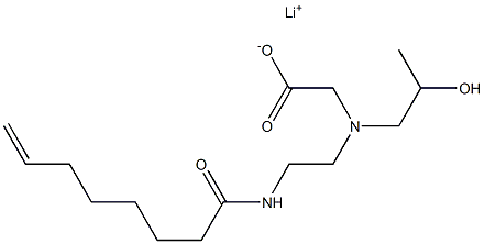 N-(2-Hydroxypropyl)-N-[2-(7-octenoylamino)ethyl]aminoacetic acid lithium salt Struktur