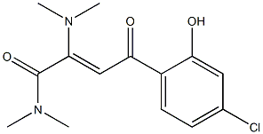 N,N-Dimethyl-2-(dimethylamino)-4-oxo-4-(2-hydroxy-4-chlorophenyl)-2-butenamide Struktur