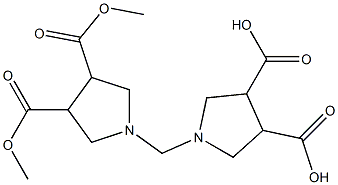 1,1'-Methylenebis(pyrrolidine-3,4-dicarboxylic acid dimethyl) ester Struktur