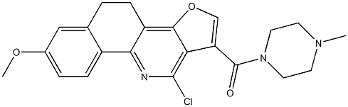 4,5-Dihydro-7-methoxy-11-chloro-1-[(4-methylpiperazin-1-yl)carbonyl]benzo[h]furo[3,2-c]quinoline Struktur