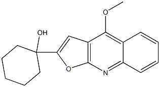 2-(1-Hydroxycyclohexyl)-4-methoxyfuro[2,3-b]quinoline Struktur