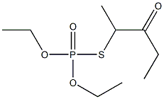 Thiophosphoric acid O,O-diethyl S-(3-oxopentan-2-yl) ester Struktur