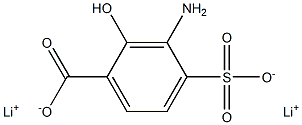 3-Amino-4-sulfosalicylic acid dilithium salt Struktur