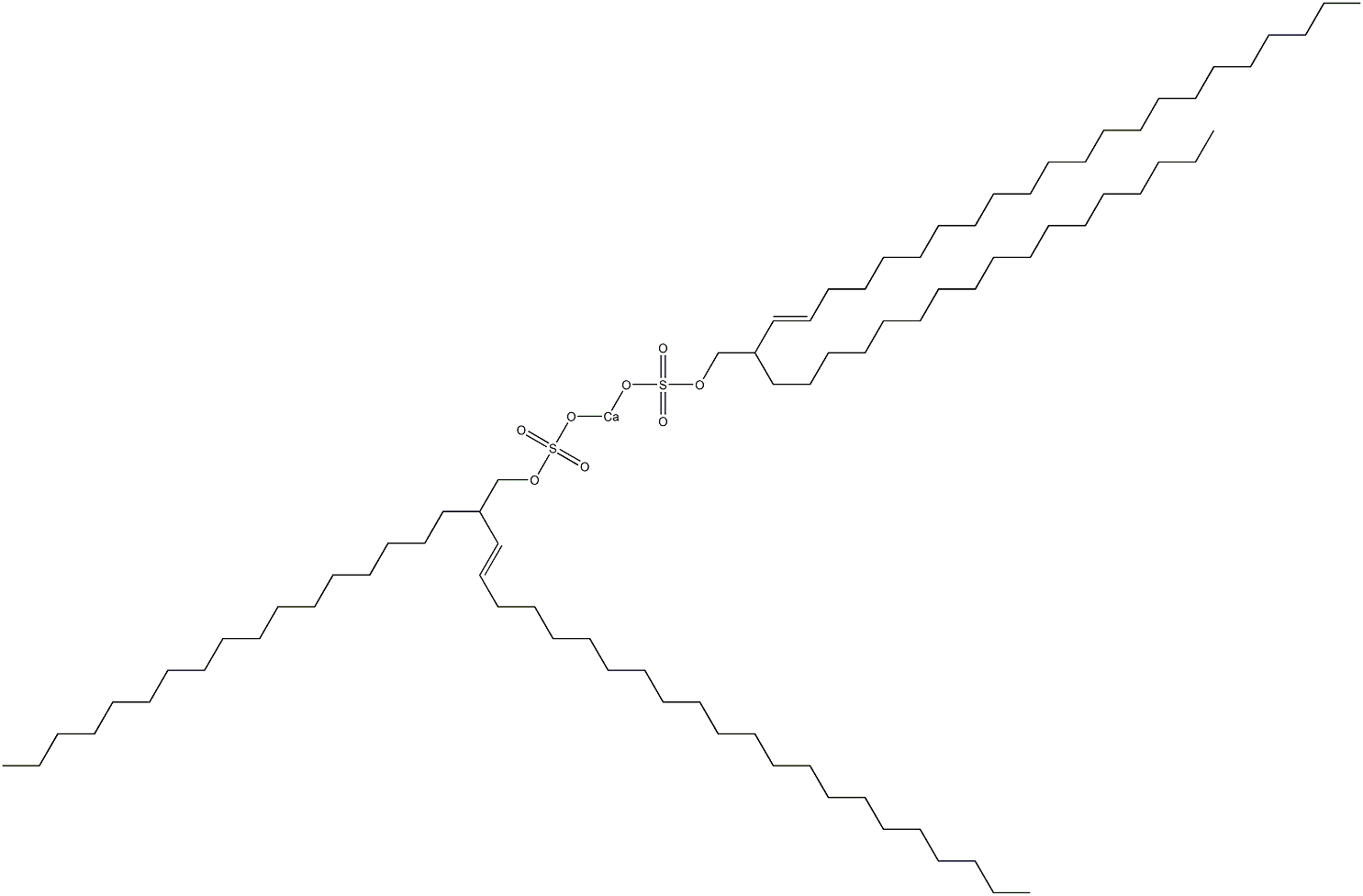 Bis(2-heptadecyl-3-tetracosenyloxysulfonyloxy)calcium Struktur