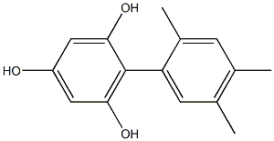 2-(2,4,5-Trimethylphenyl)benzene-1,3,5-triol Struktur