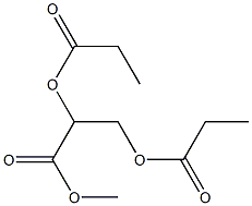 (-)-2-O,3-O-Dipropionyl-L-glyceric acid methyl ester Struktur